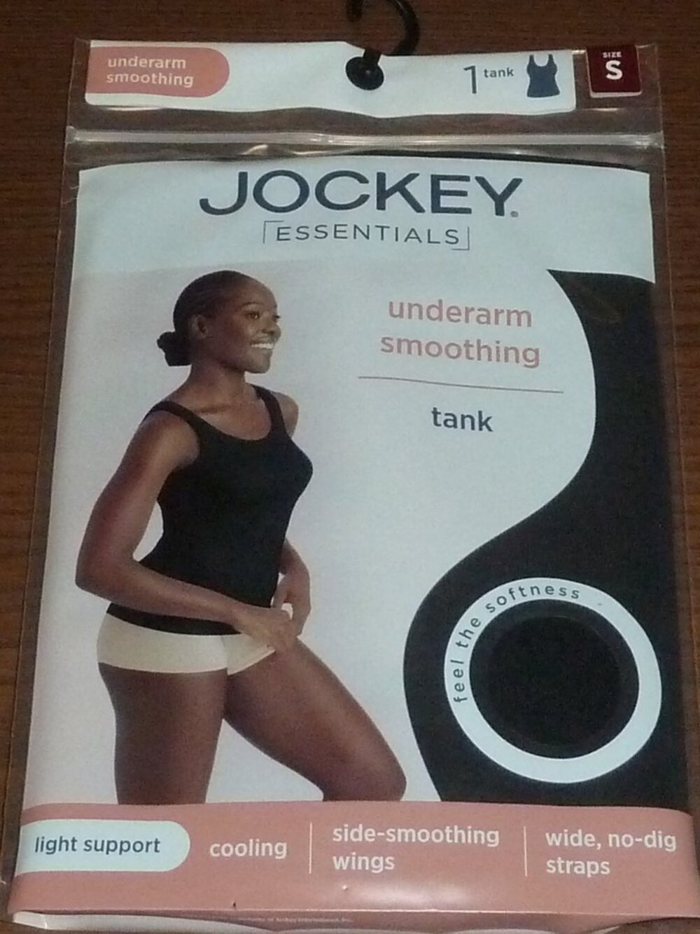 Jockey Essentials Women's SMALL Underarm Smoothing Tank BLACK